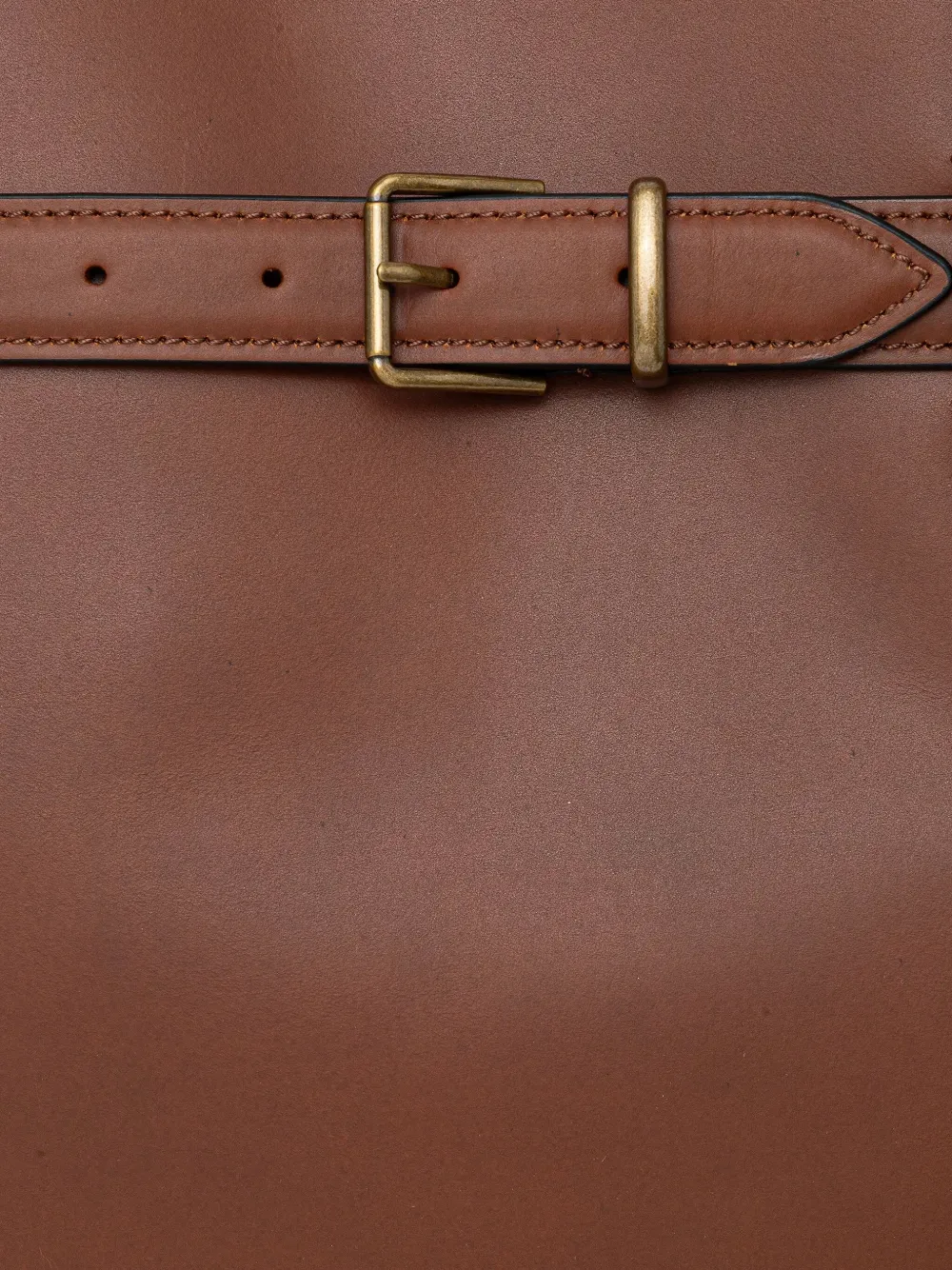 Marc O'polo Buckle Strap Tote Bag In Brown