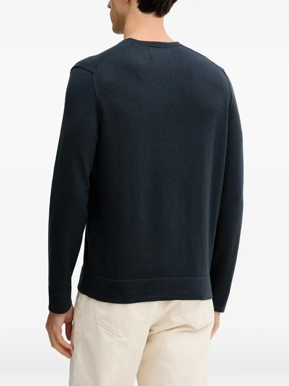 Marc O'Polo Trui met V-hals en lange mouwen Blauw