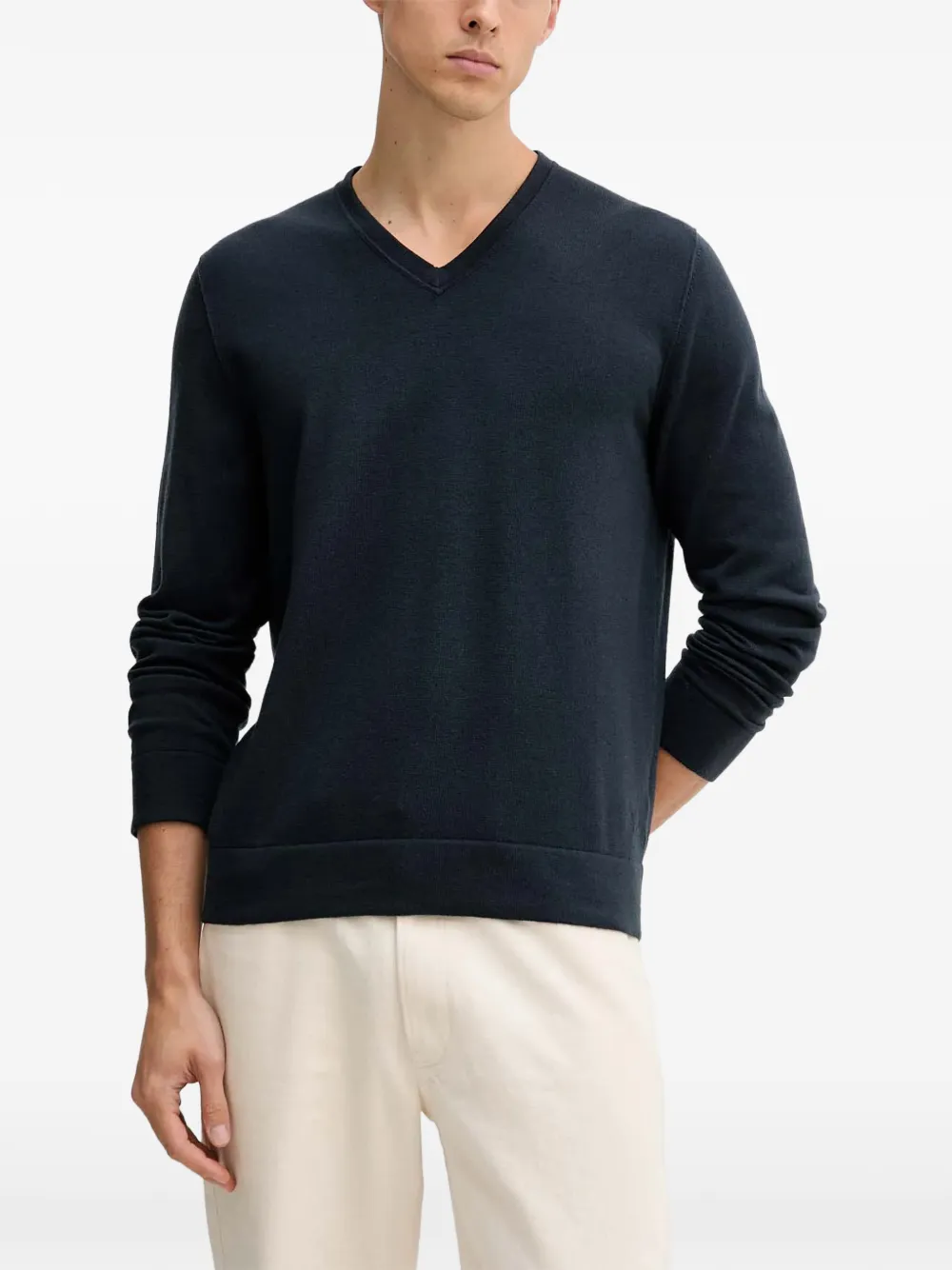Marc O'Polo V-neck long-sleeve sweater | Blue | Image 1