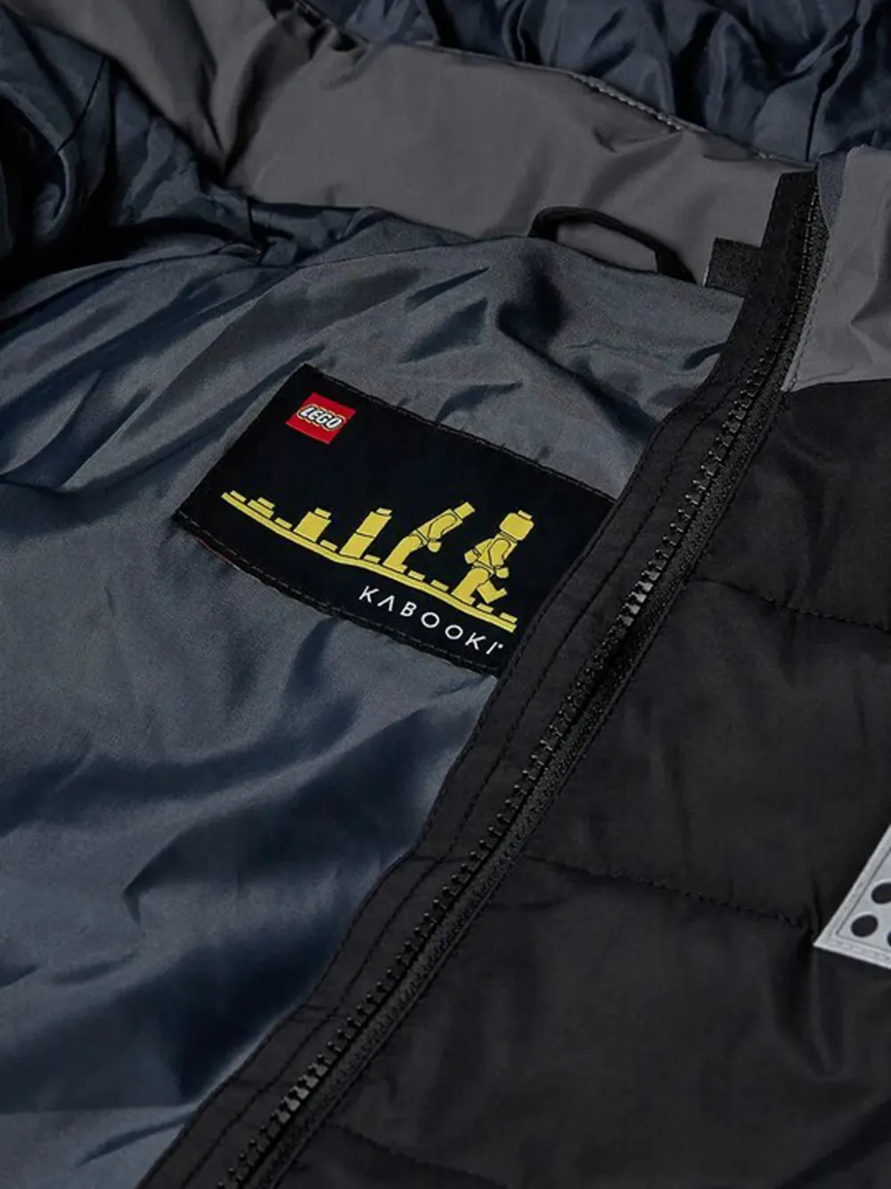 Lego 컬러 블록 후드 재킷 In Black