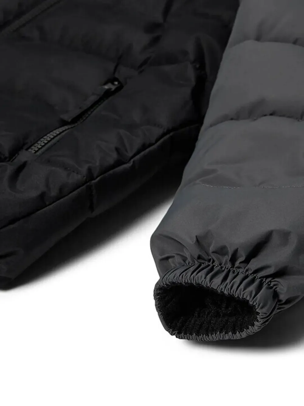 Lego 컬러 블록 후드 재킷 In Black