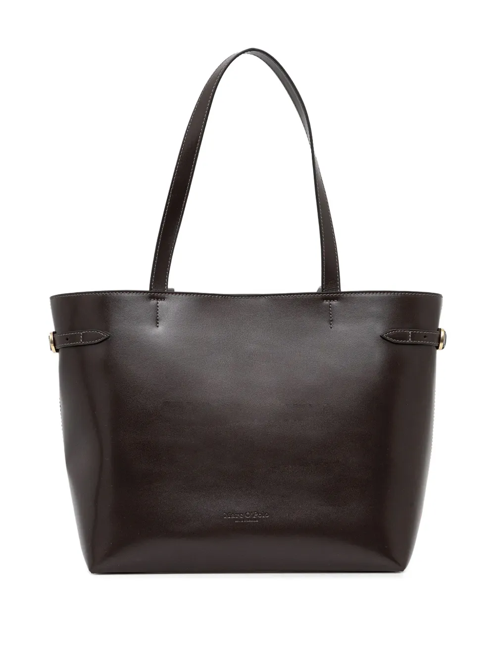 Marc O'Polo buckled side-strap tote bag - Bruin