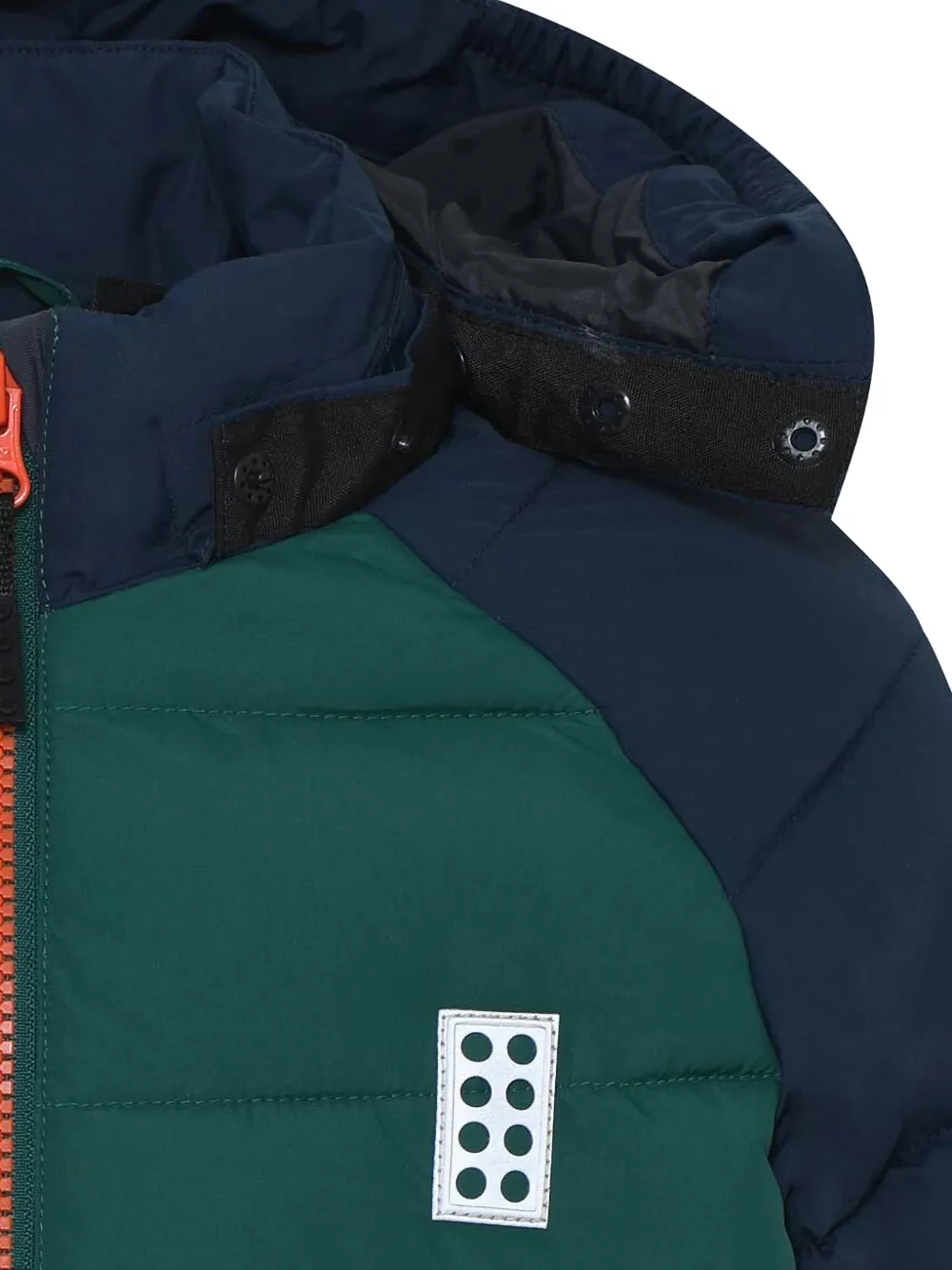Lego colour-block hooded jacket Groen