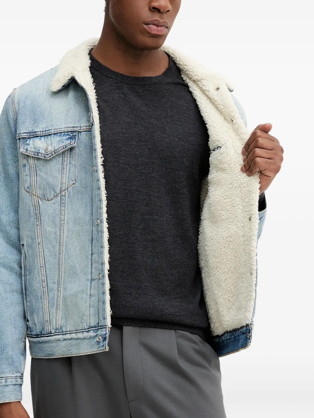 Levi's Type III sherpa truckerjack Blauw