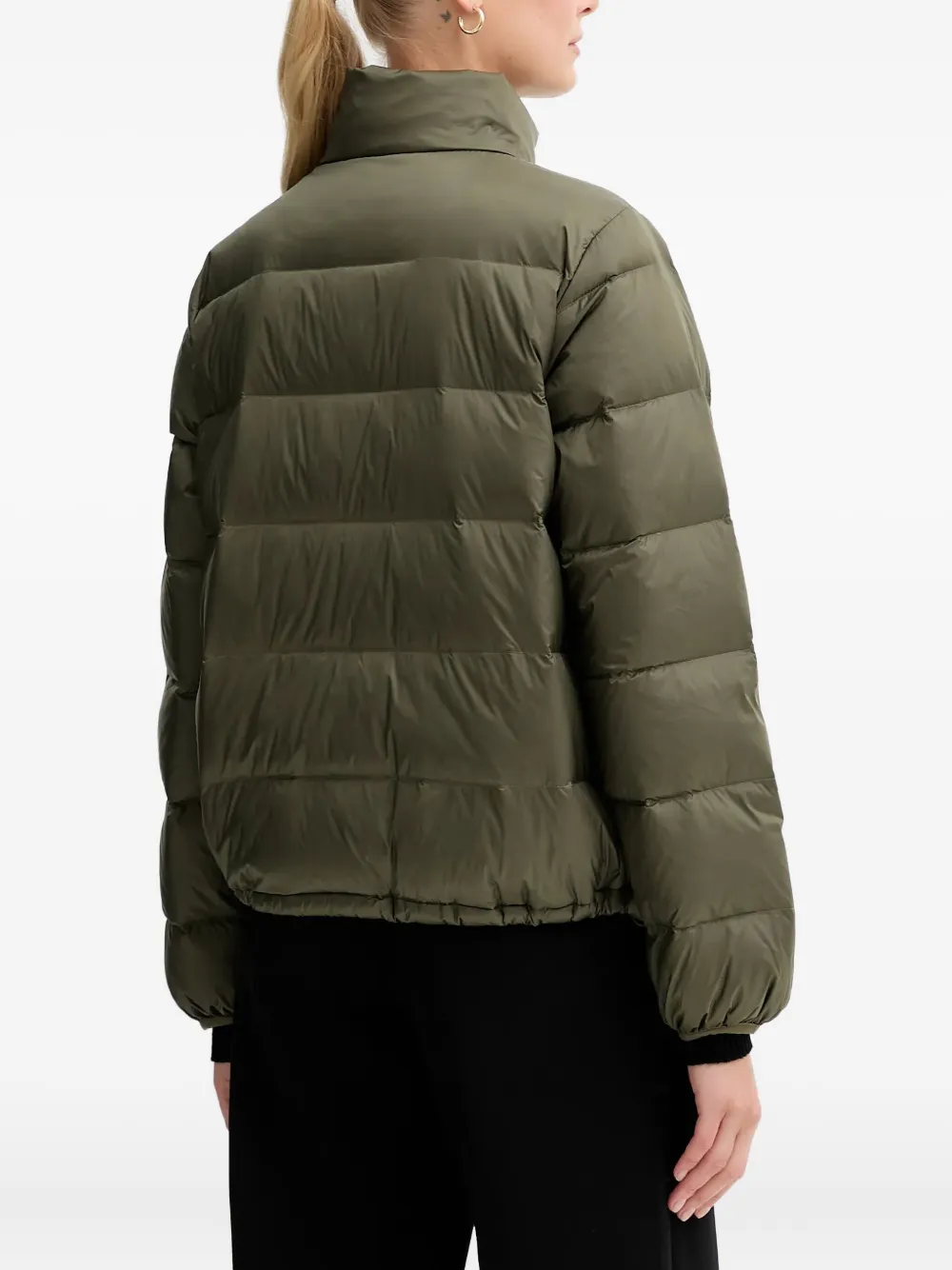 Levi's Willa Down Package Quilted Zip Jacket In Green