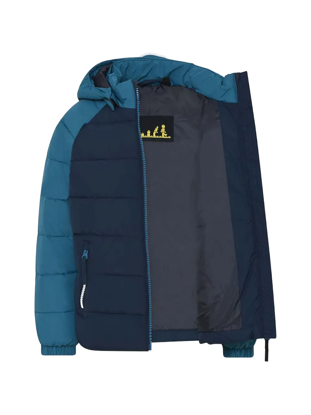 Lego quilted hooded jacket Blauw