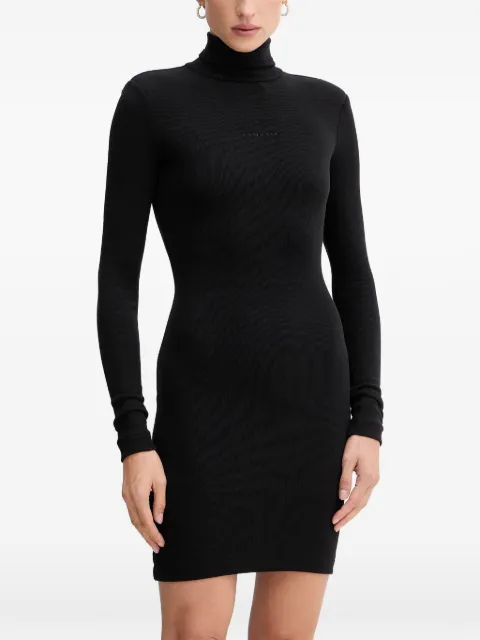 La Mania ribbed-knit roll-neck mini dress