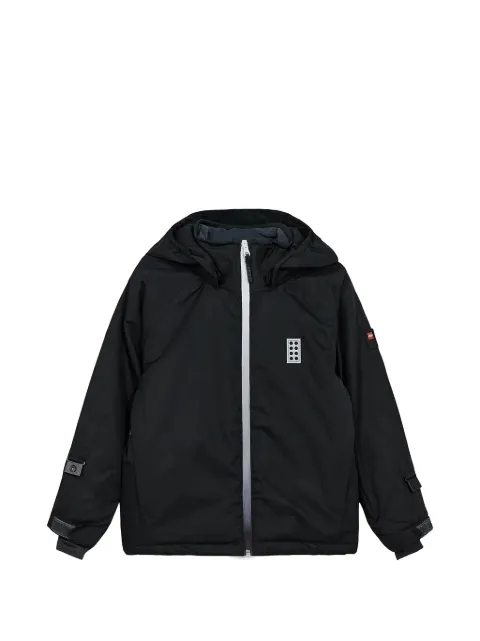 Lego zip-up hooded logo-patch jacket