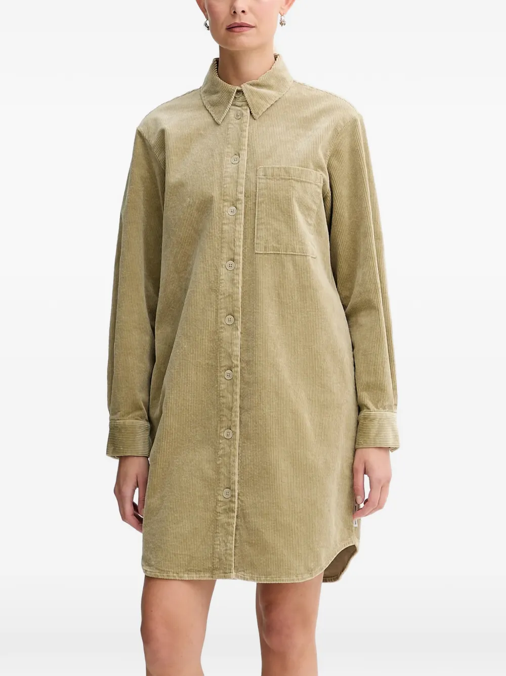 Marc O'polo Corduroy Mini Dress In Nude