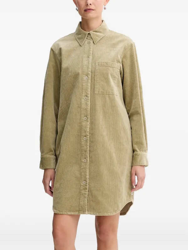 Marc O'polo Corduroy Mini Dress - Green