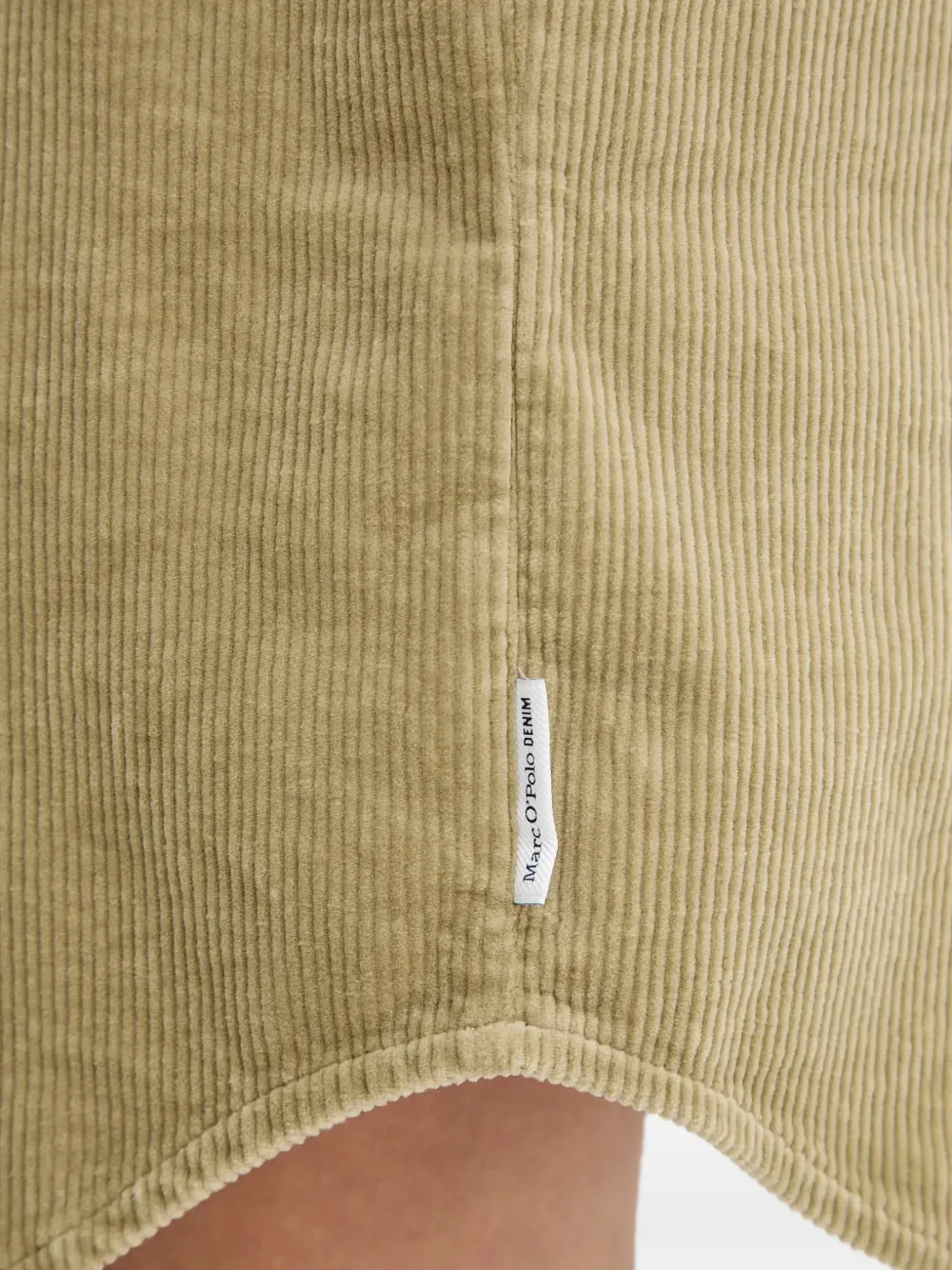 Marc O'Polo Ribfluwelen mini-jurk Groen