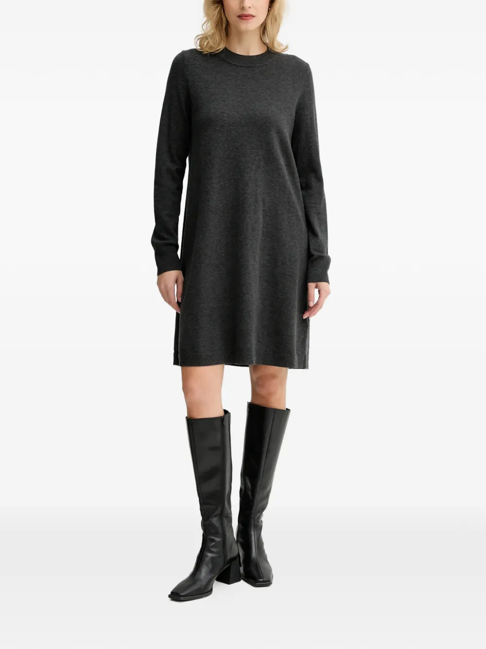 Marc O'Polo long-sleeve mini dress - Grijs