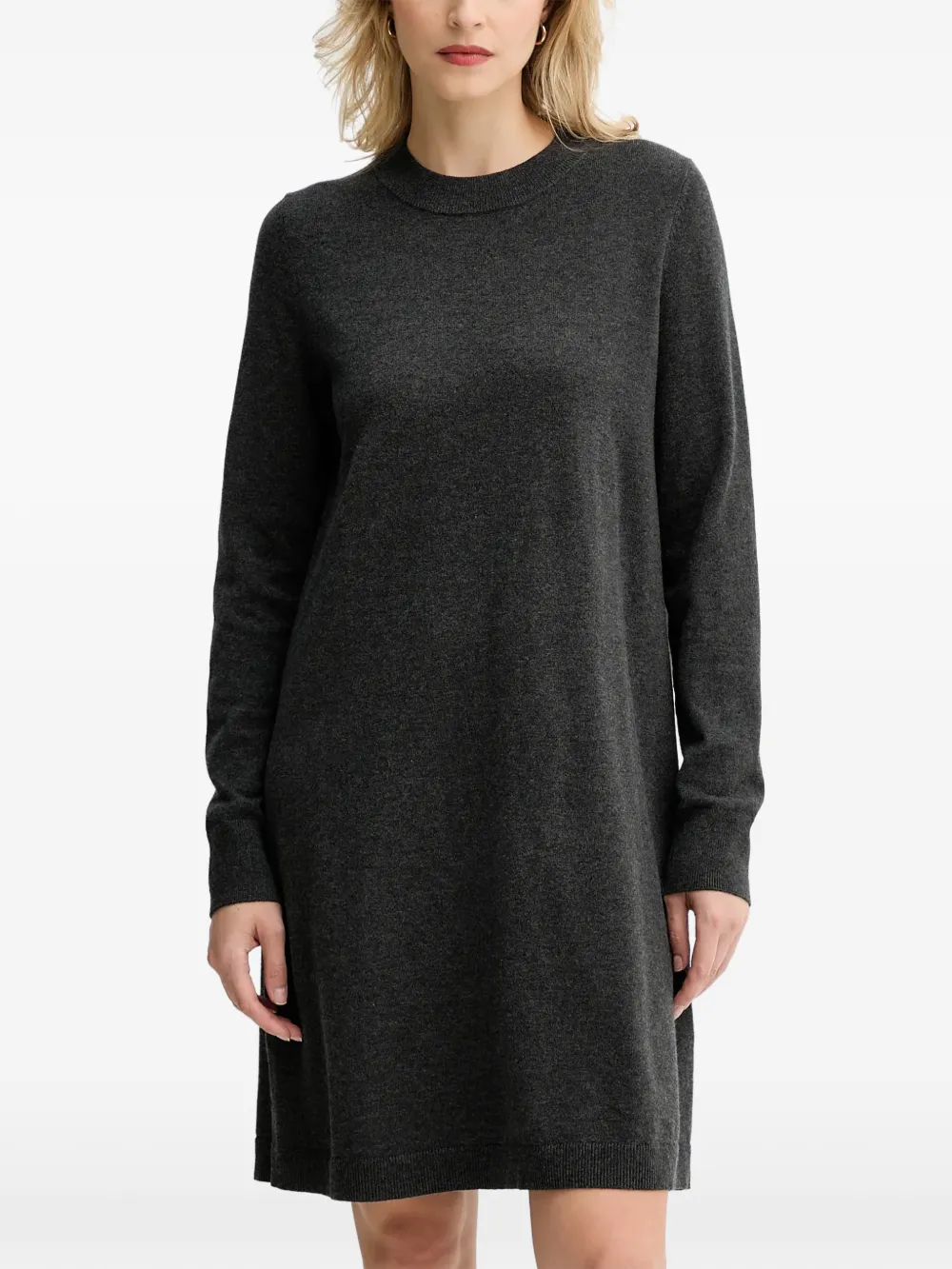 Marc O'polo Long-sleeve Mini Dress In Black