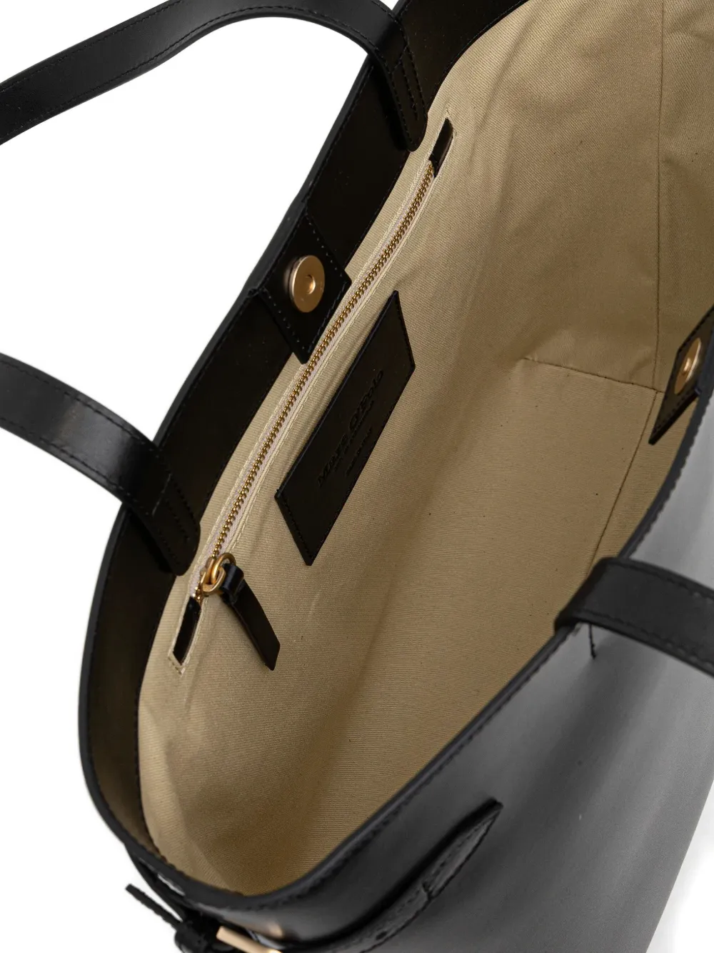 Marc O'polo Buckled Side-strap Tote Bag In Black