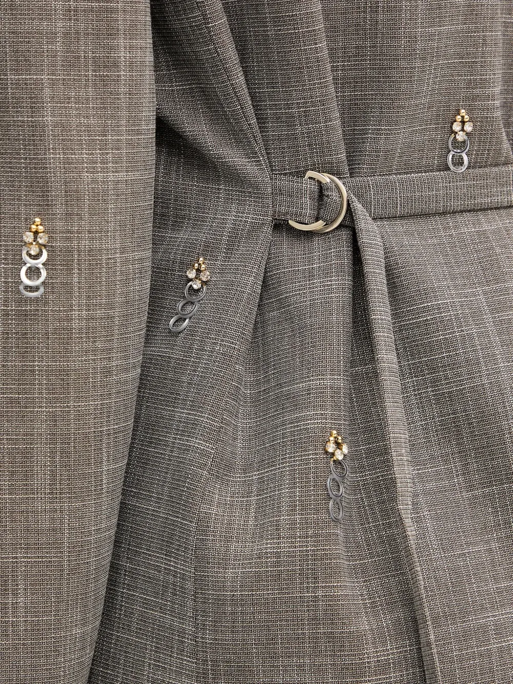 SIMONA CORSELLINI Verfraaide blazer Grijs