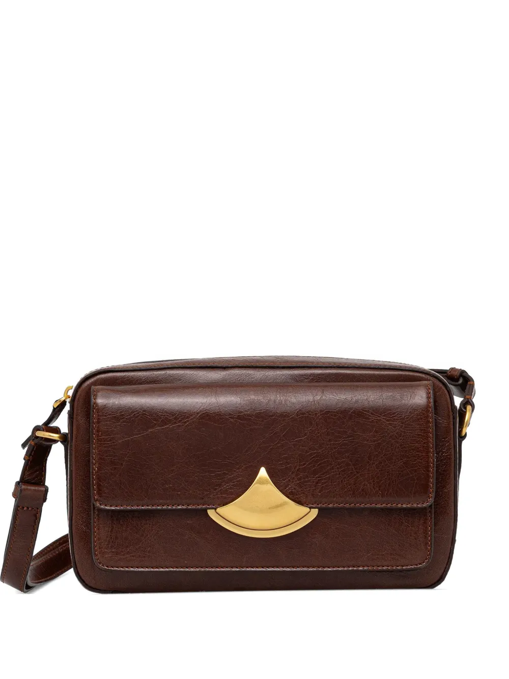 Sessùn leather cross body bag - Marrone