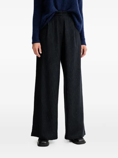 Sessùn pantalones rectos con rayas diplomáticas estampadas