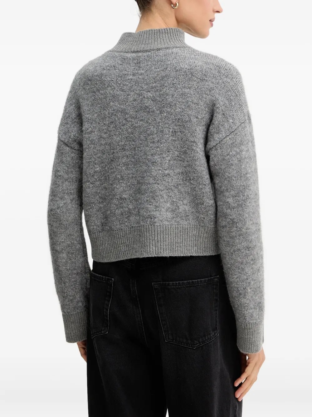  Simona Corsellini Mock-neck Embellished Sweater - Grey 