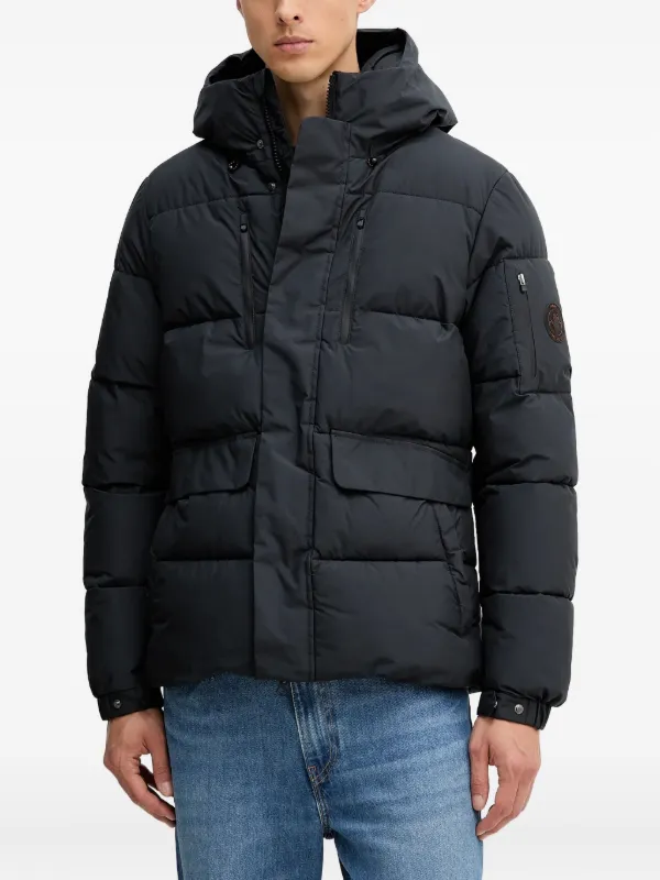 Save The Duck フーデッド パデッドジャケット | ブラック | FARFETCH JP