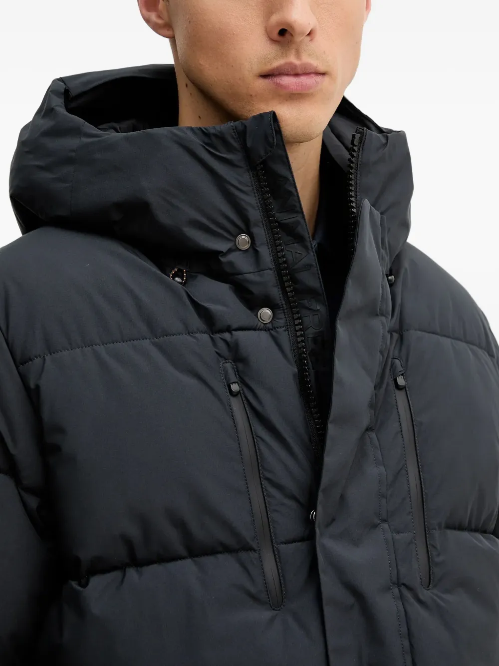 Save The Duck Hooded Puffer Jacket In Black