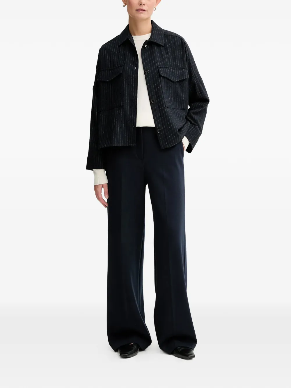 Sessùn pinestripe shirt - Zwart