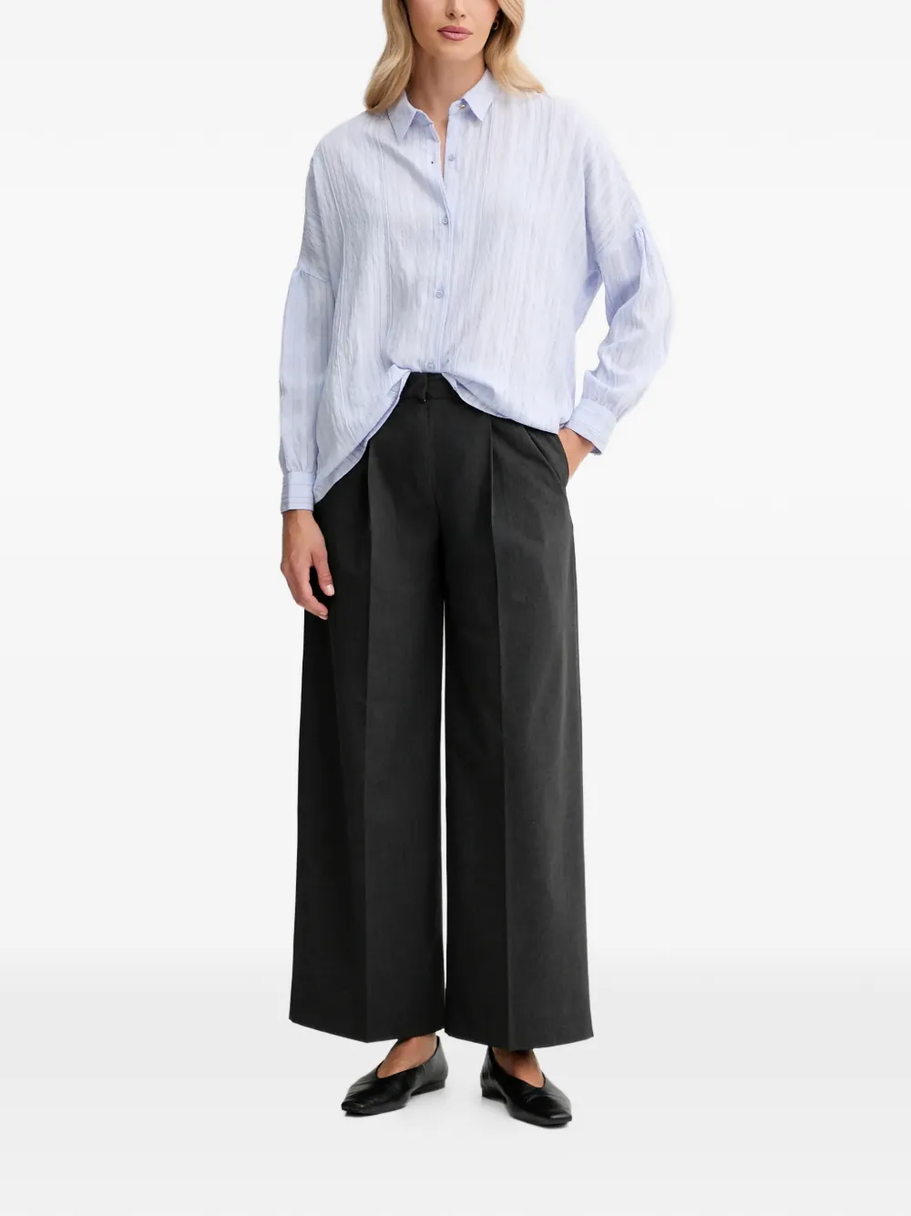Sessùn pleated wide-leg trousers - Grijs