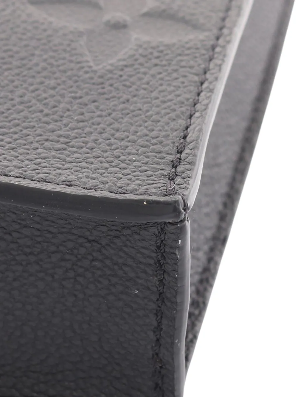 Pre-owned Louis Vuitton 2021-2025 Monogram Empreinte Petit Sac Plat Satchel In Black