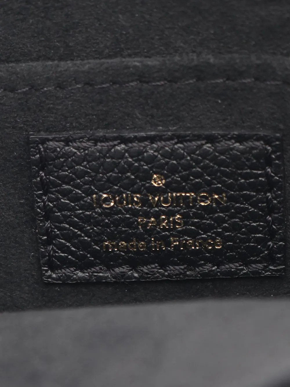 Pre-owned Louis Vuitton 2021-2025 Monogram Empreinte Petit Sac Plat Satchel In Black
