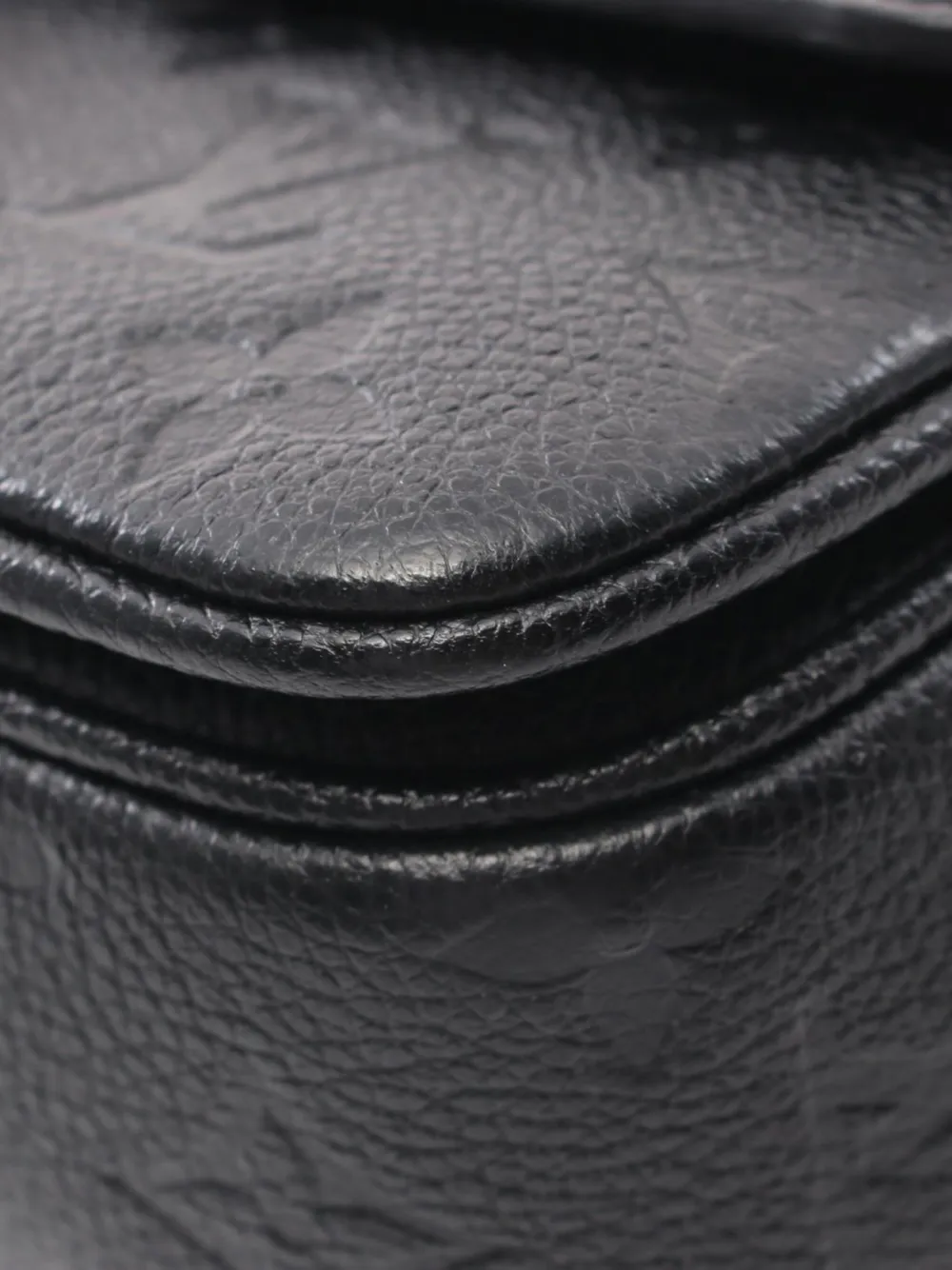 Pre-owned Louis Vuitton 2021-2025 Monogram Empreinte Marceau Crossbody Bag In Black