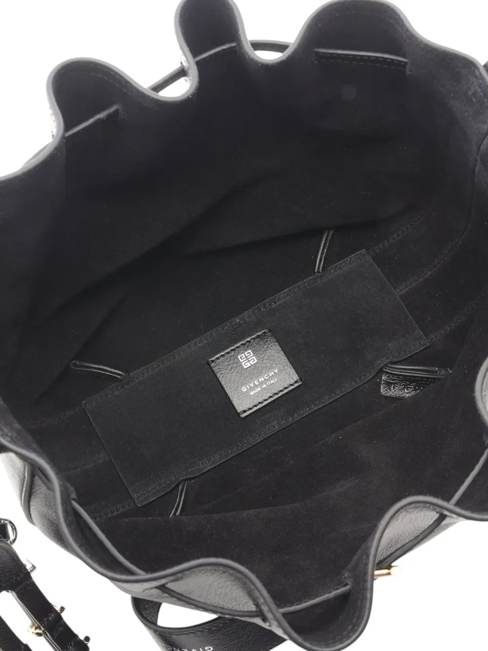 Pre-owned Givenchy 2010-2025 Small Leather Pumpkin Bucket Bag In Black