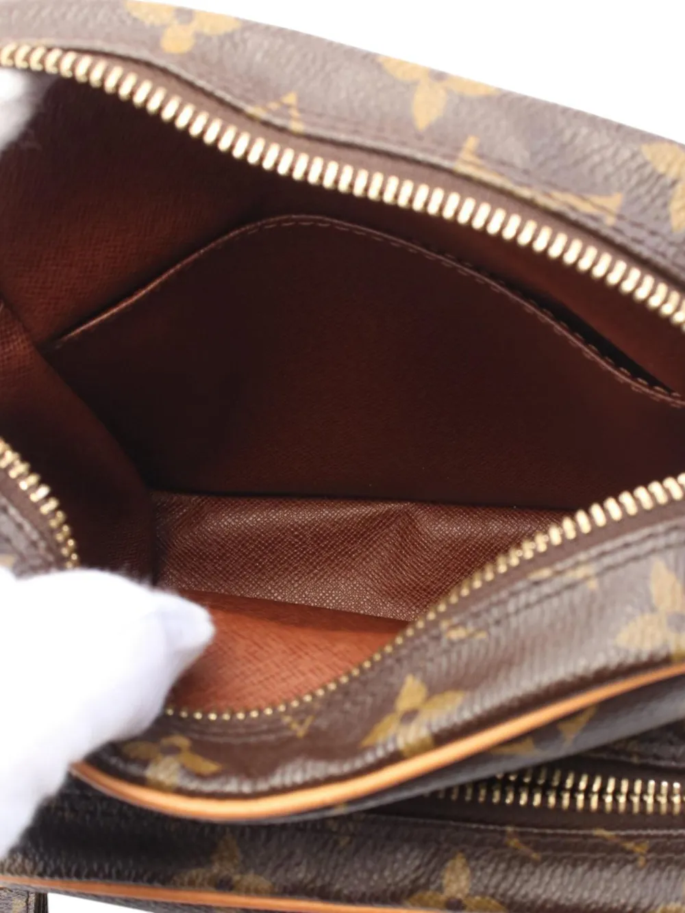 Pre-owned Louis Vuitton 2004 Monogram Amazone Crossbody Bag In Brown
