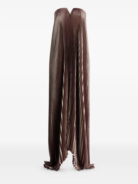 L'IDÉE Black Tie pleated maxi dress