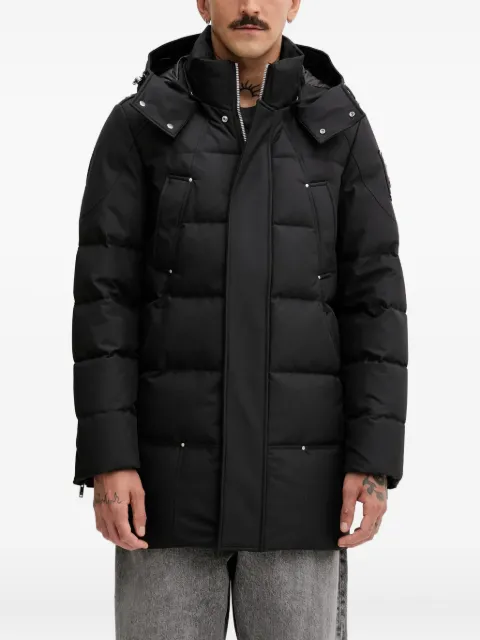 Moose Knuckles hooded logo patch jacket