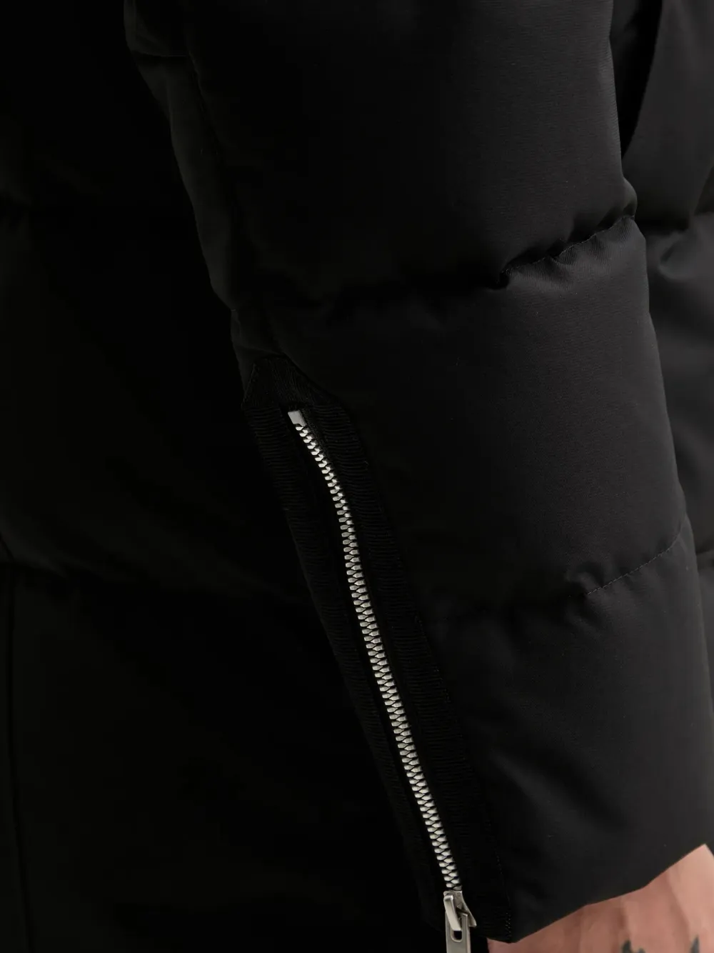 Moose Knuckles Jack met capuchon en logopatch Zwart