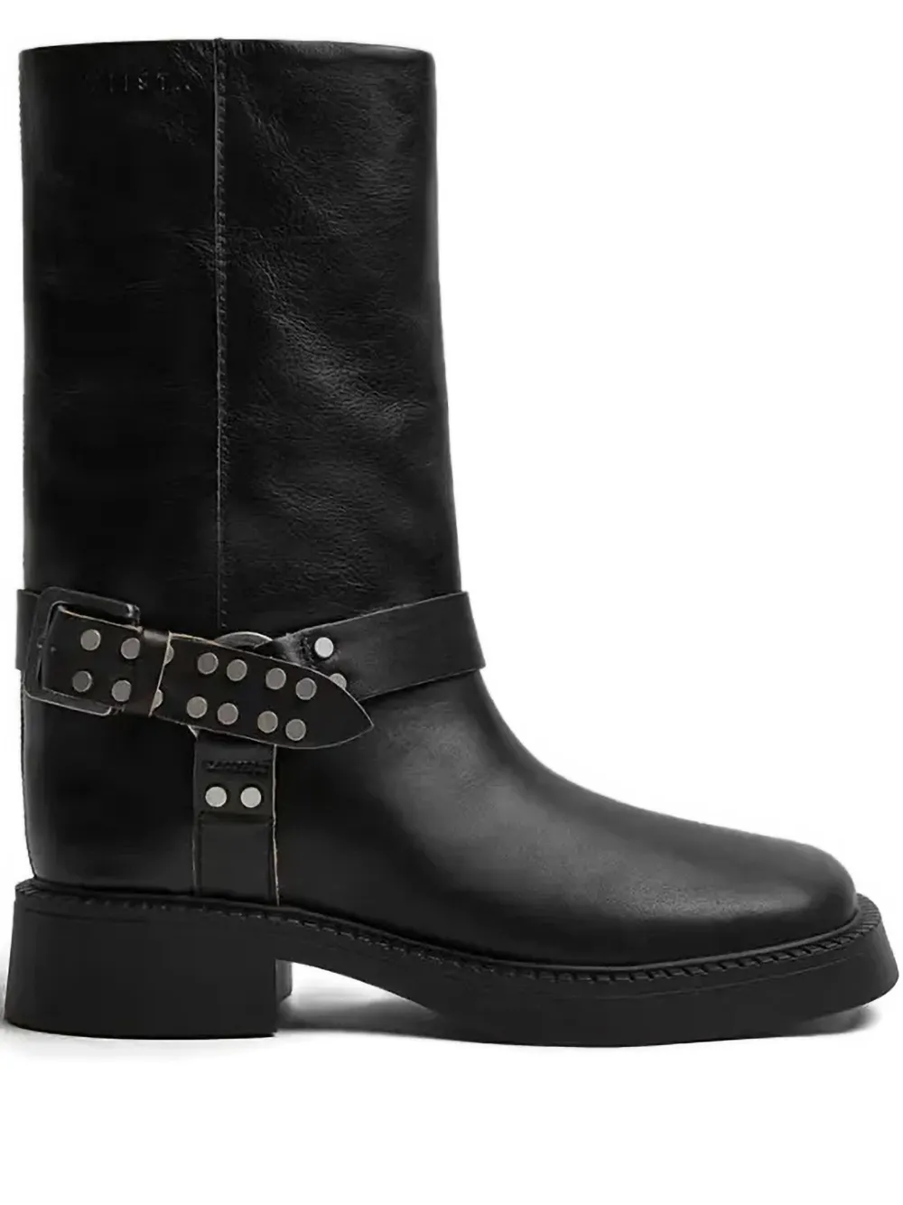 Miista 30mm Maitea Studded Biker Boots In Black