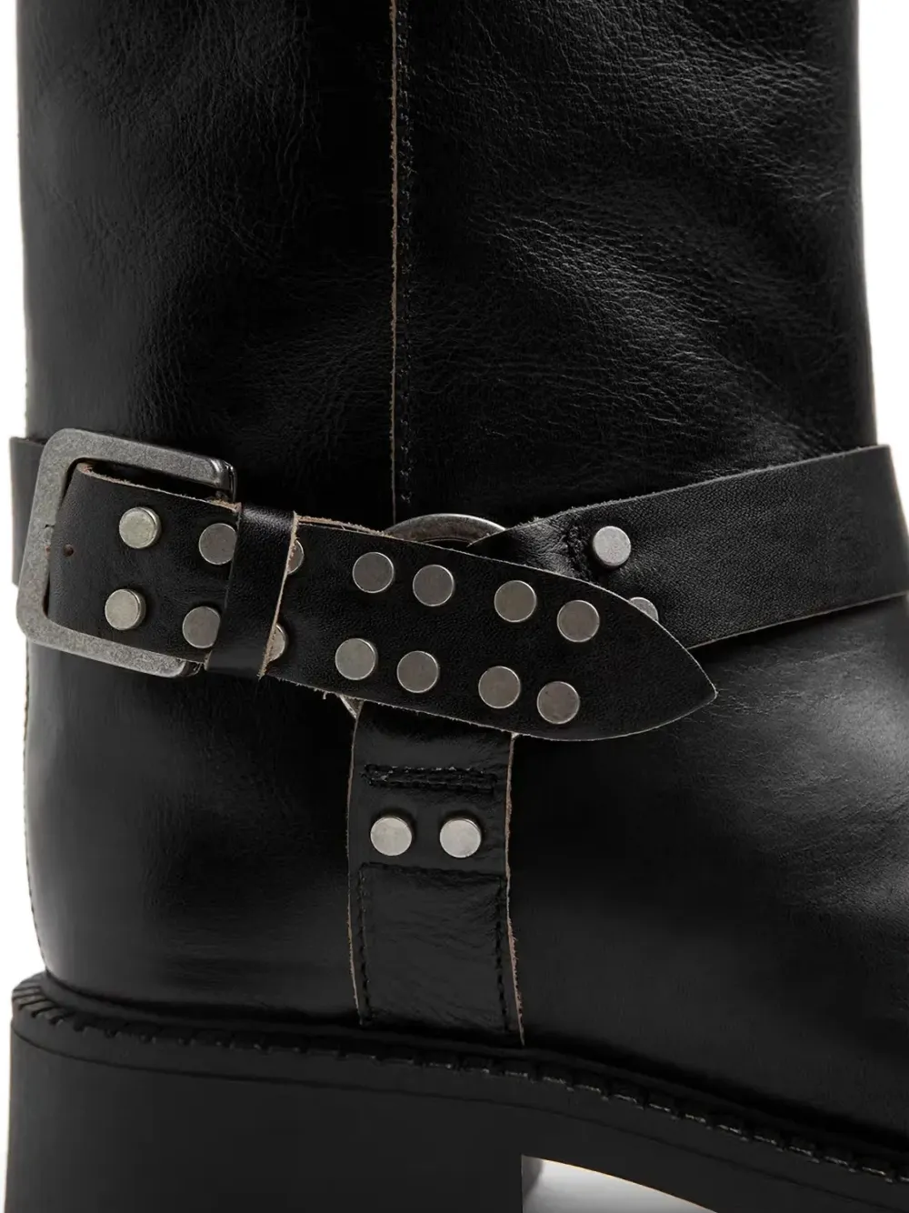 Miista 30mm Maitea Studded Biker Boots In Black