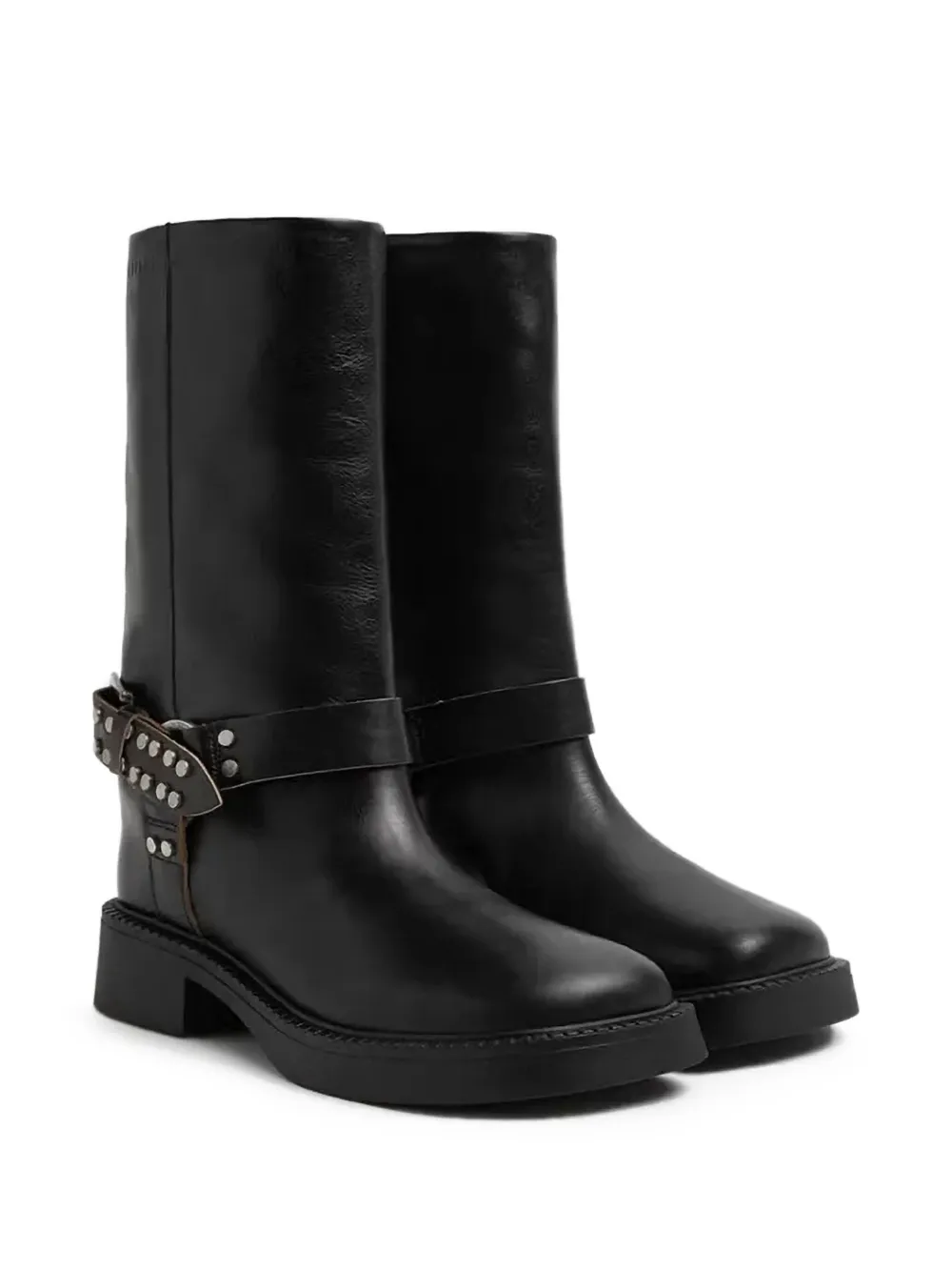 Miista 30mm Maitea Studded Biker Boots In Black