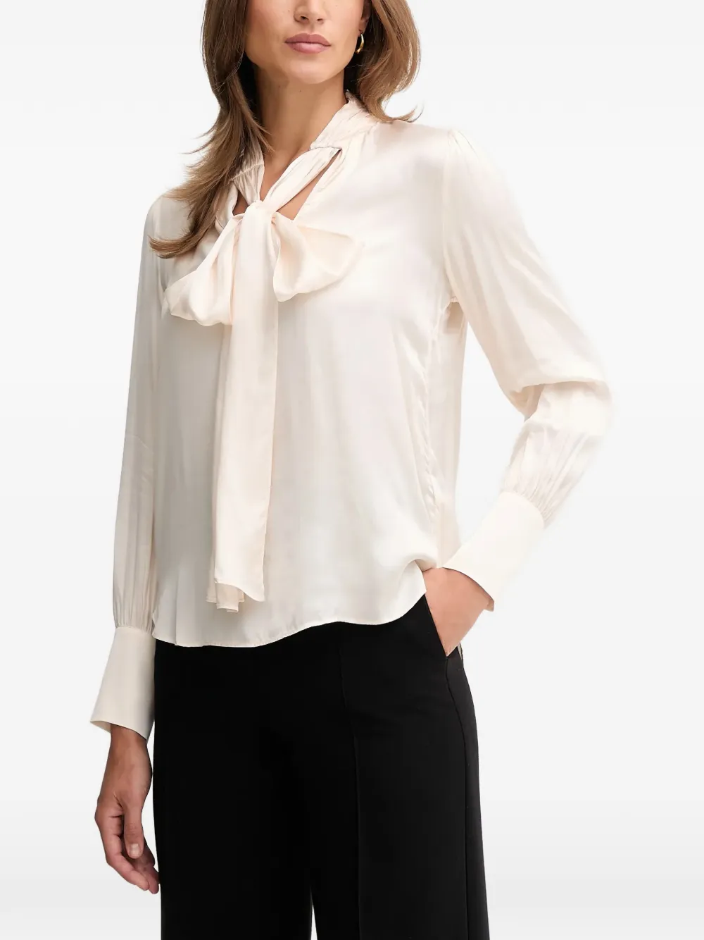 Pedro Del Hierro tie-neck blouse - Toni neutri