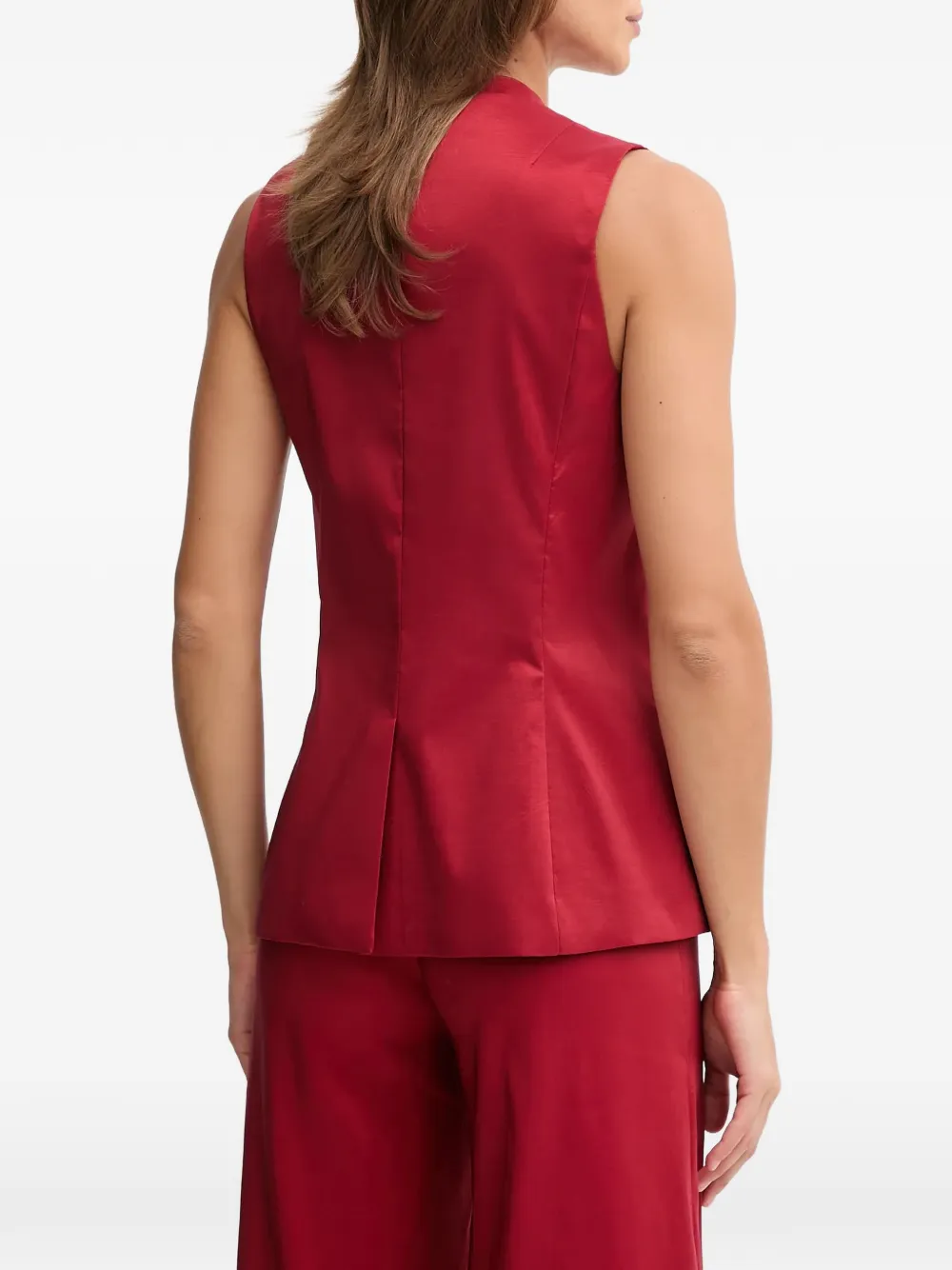  Pedro Del Hierro Buttoned V-neck Top - Red 
