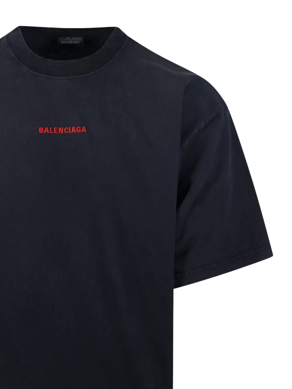 Balenciaga T-shirt met geborduurd logo Zwart