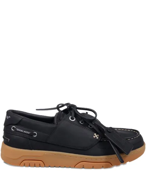 Off-White contrast-stitch boat shoes
