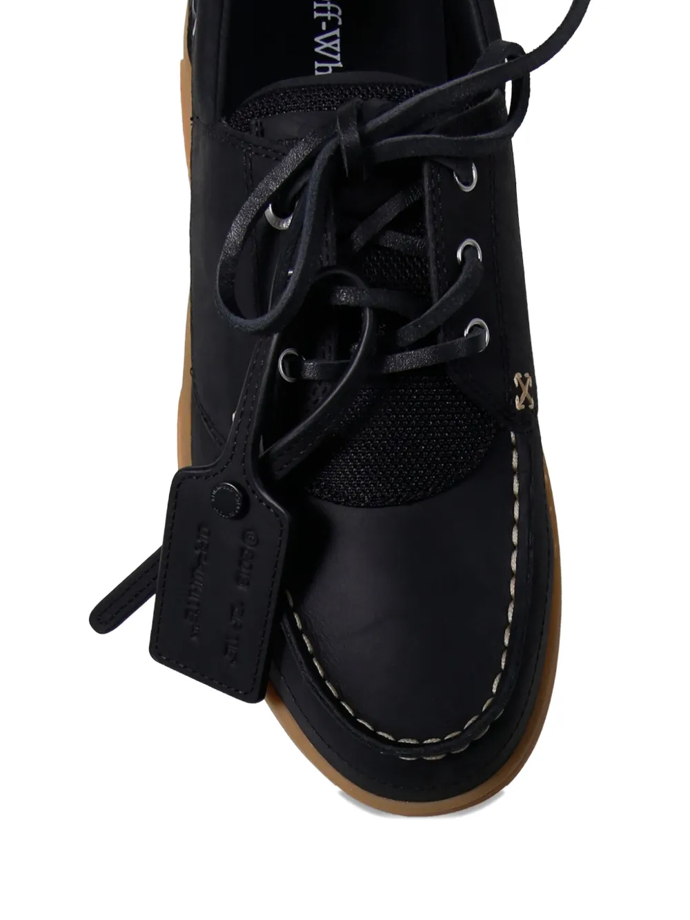 Off-White Bootschoenen met contrasterend stiksel Zwart