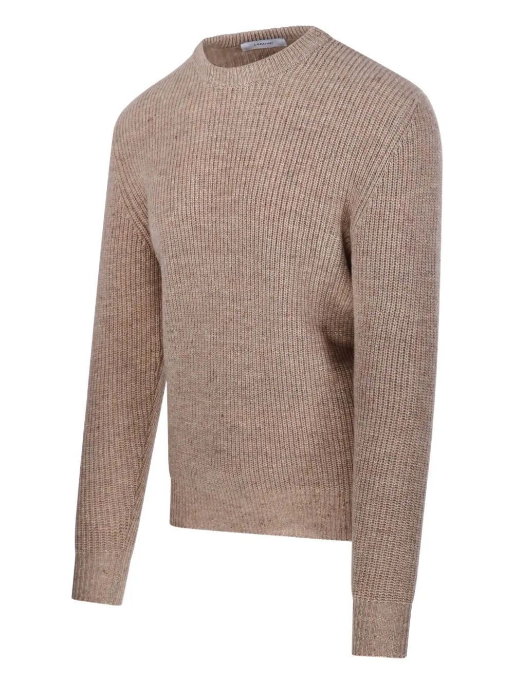 Lardini Ribbed-knit Wool Sweater In Neutral