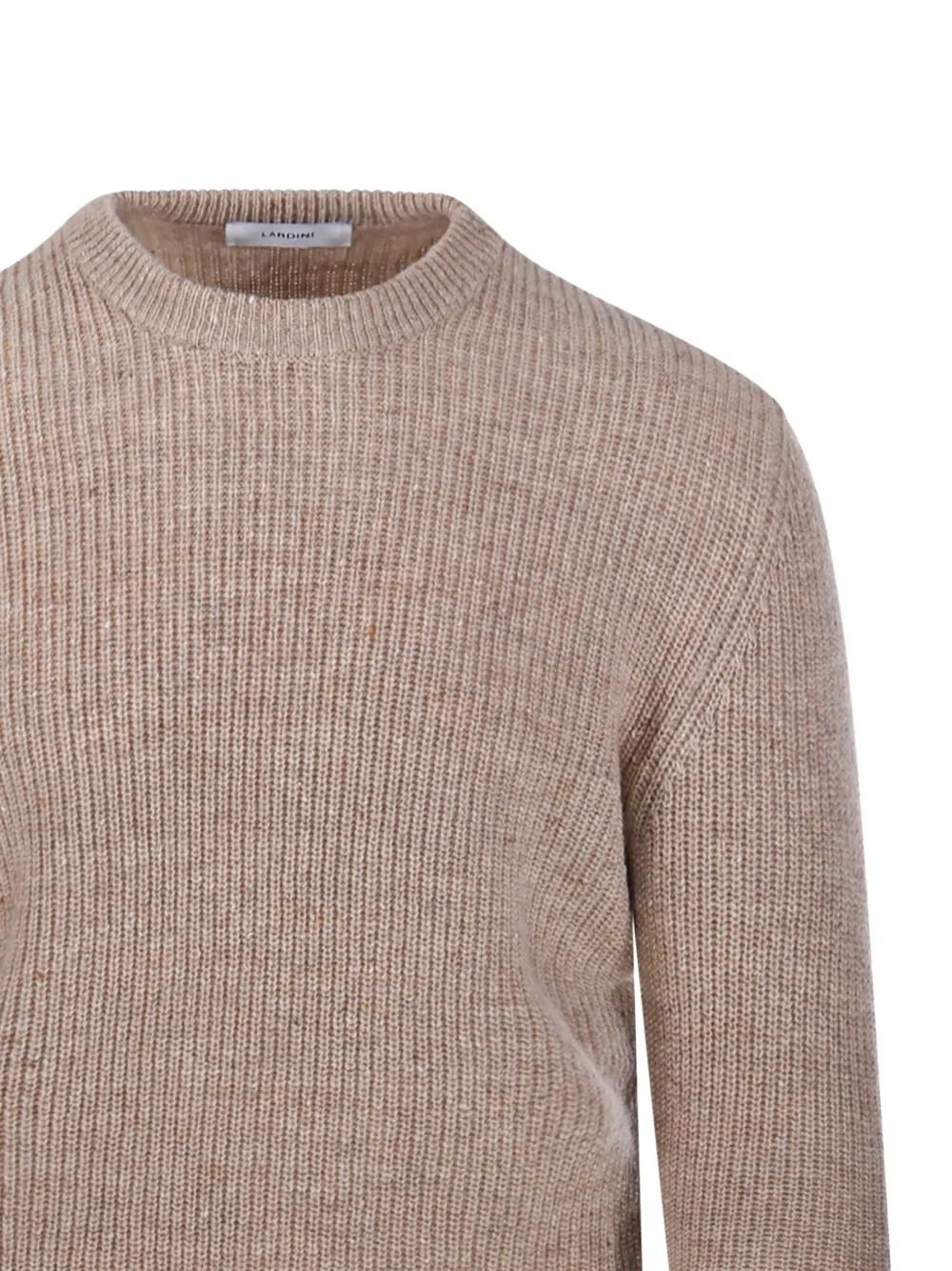 Lardini Ribbed-knit Wool Sweater In Neutral