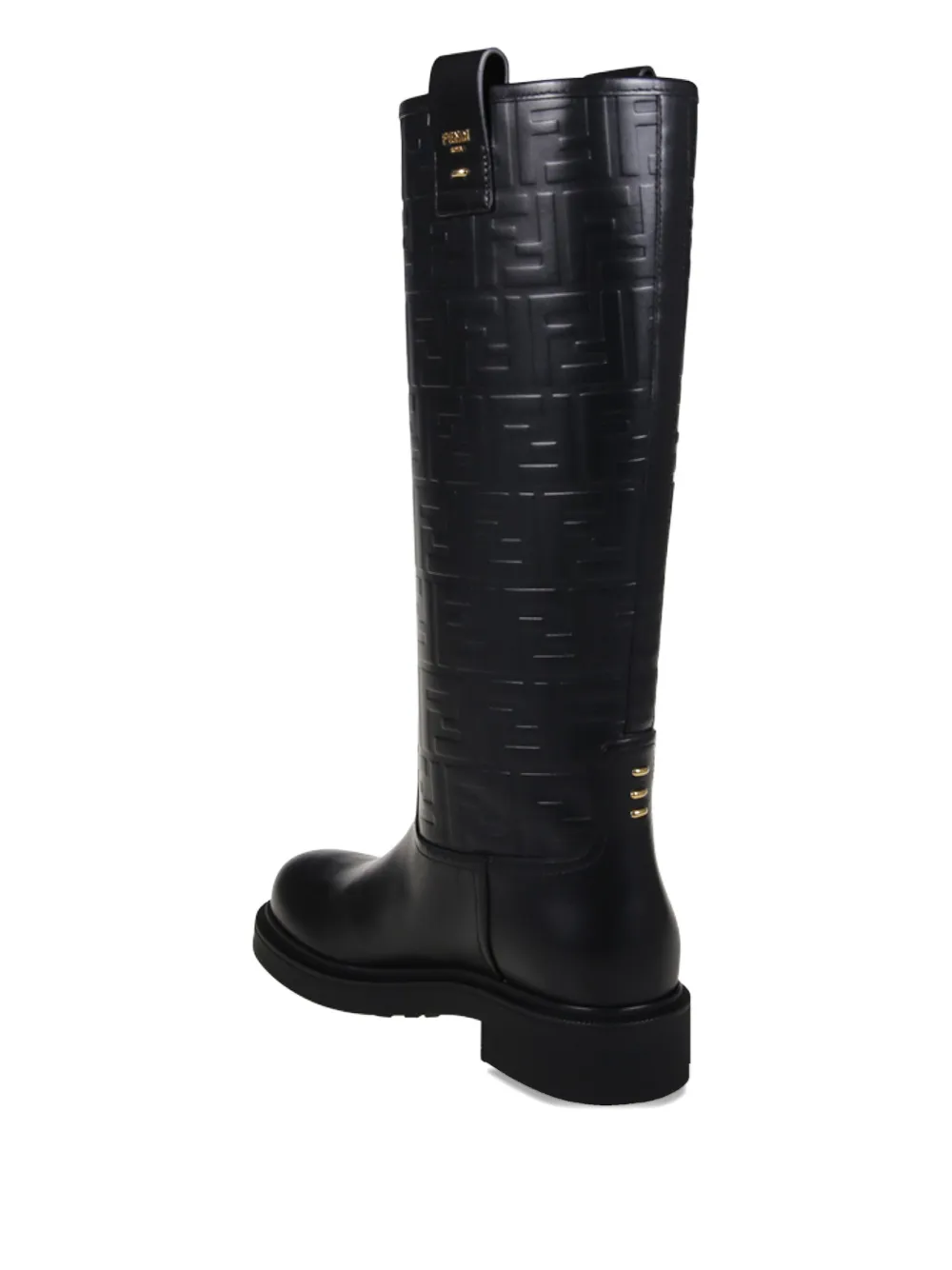 FENDI logo-embossed boots Zwart