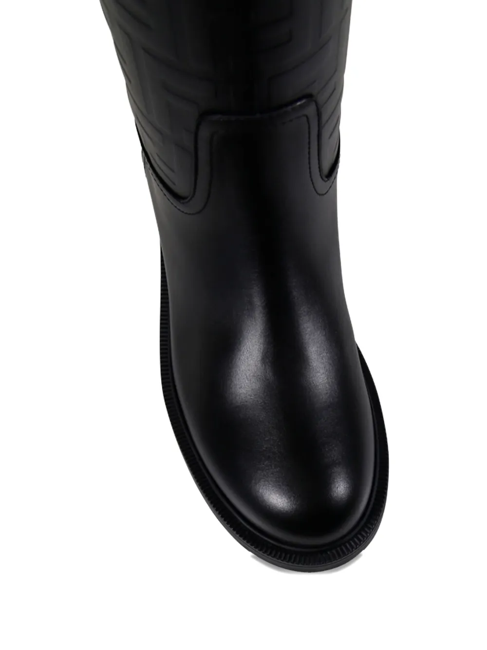 FENDI logo-embossed boots Zwart