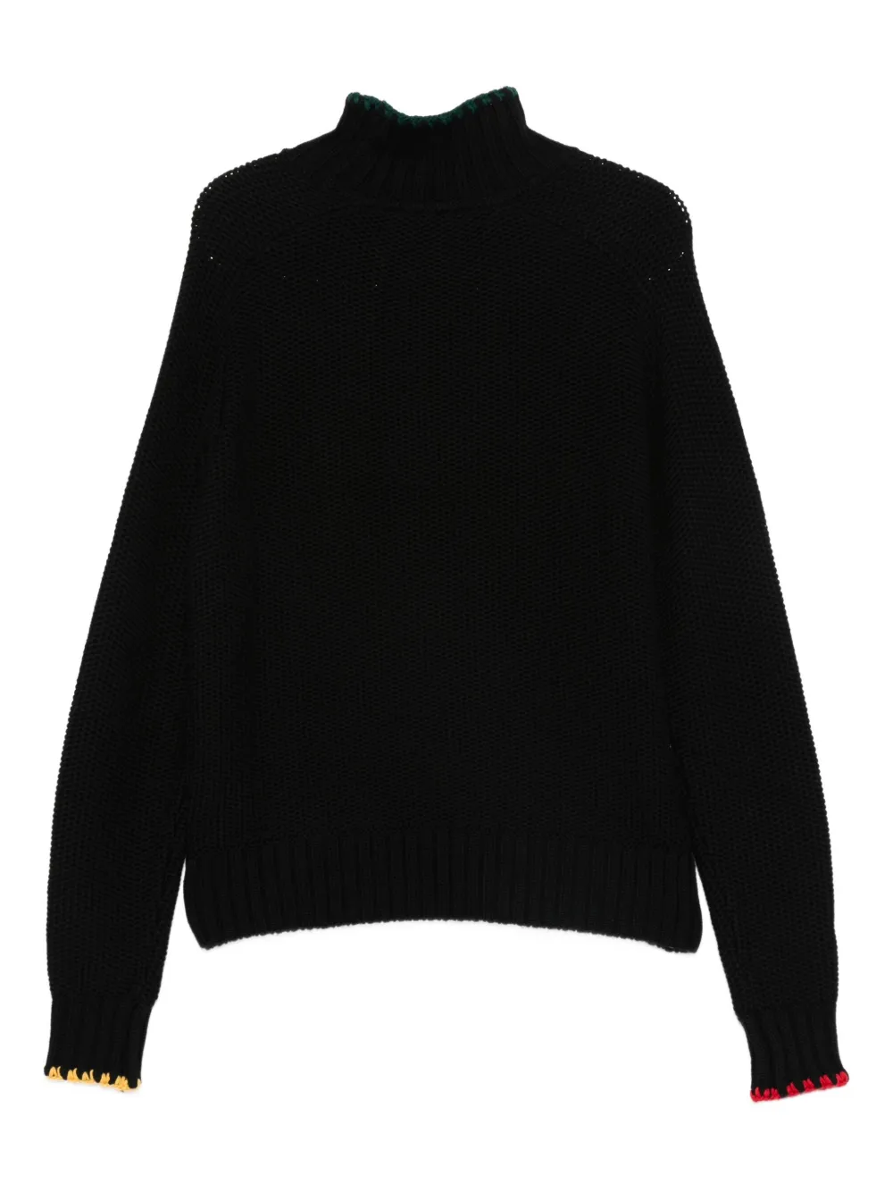 Ymc You Must Create Waffle High-neck Sweater In Black