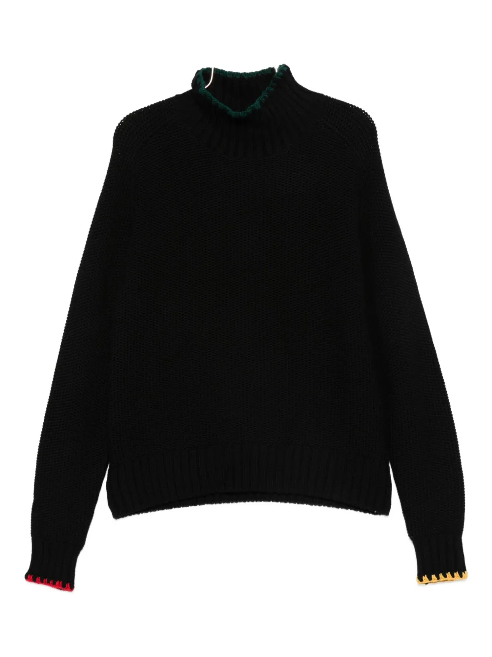 Ymc You Must Create Waffle High-neck Sweater In Black