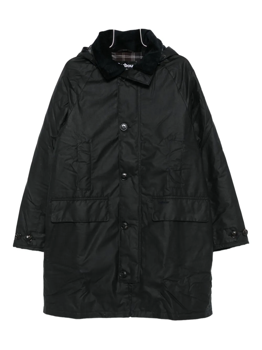 Barbour Beaudale corduroy-hooded trench - Blu