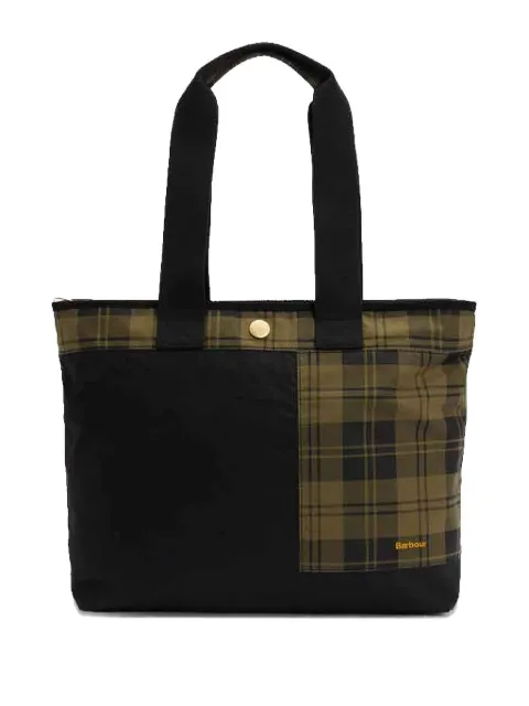 Barbour Mya patchwork tartan tote bag